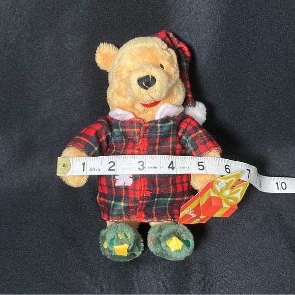 ⭐️ Disney Store Exclusive Winnie the Pooh Bear Christmas Plaid Pajama Plush - Picture 15 of 16